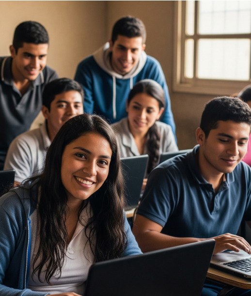 Estudiantes aprendiendo juntos